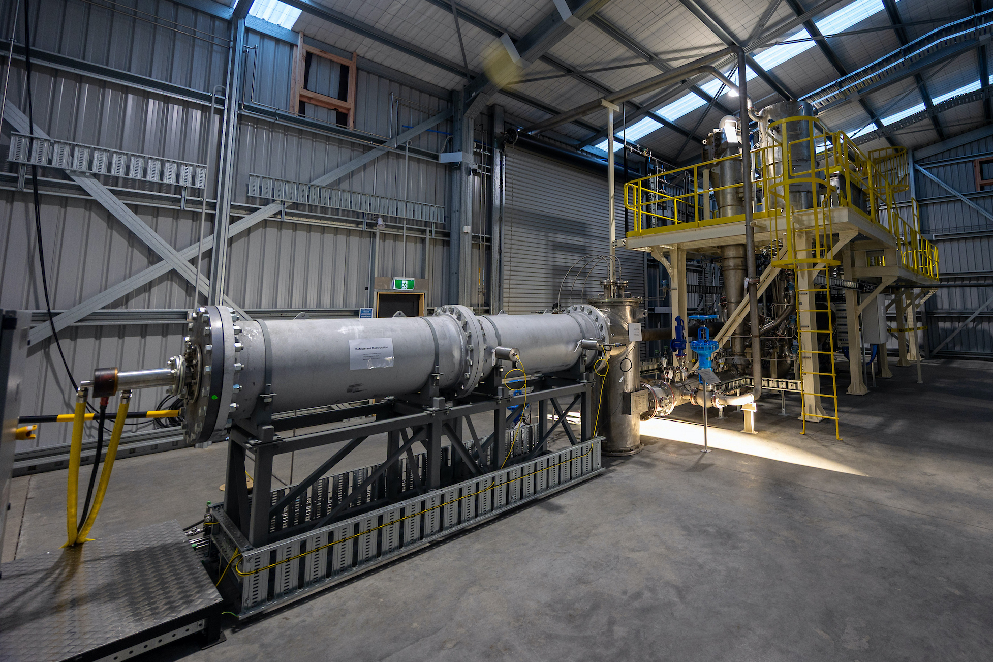 PyroGenesis’ SPARC™ system, shown at the opening of New Zealand’s National Refrigerant Destruction Facility. Photo: Jamie Troughton/Dscribe Media 