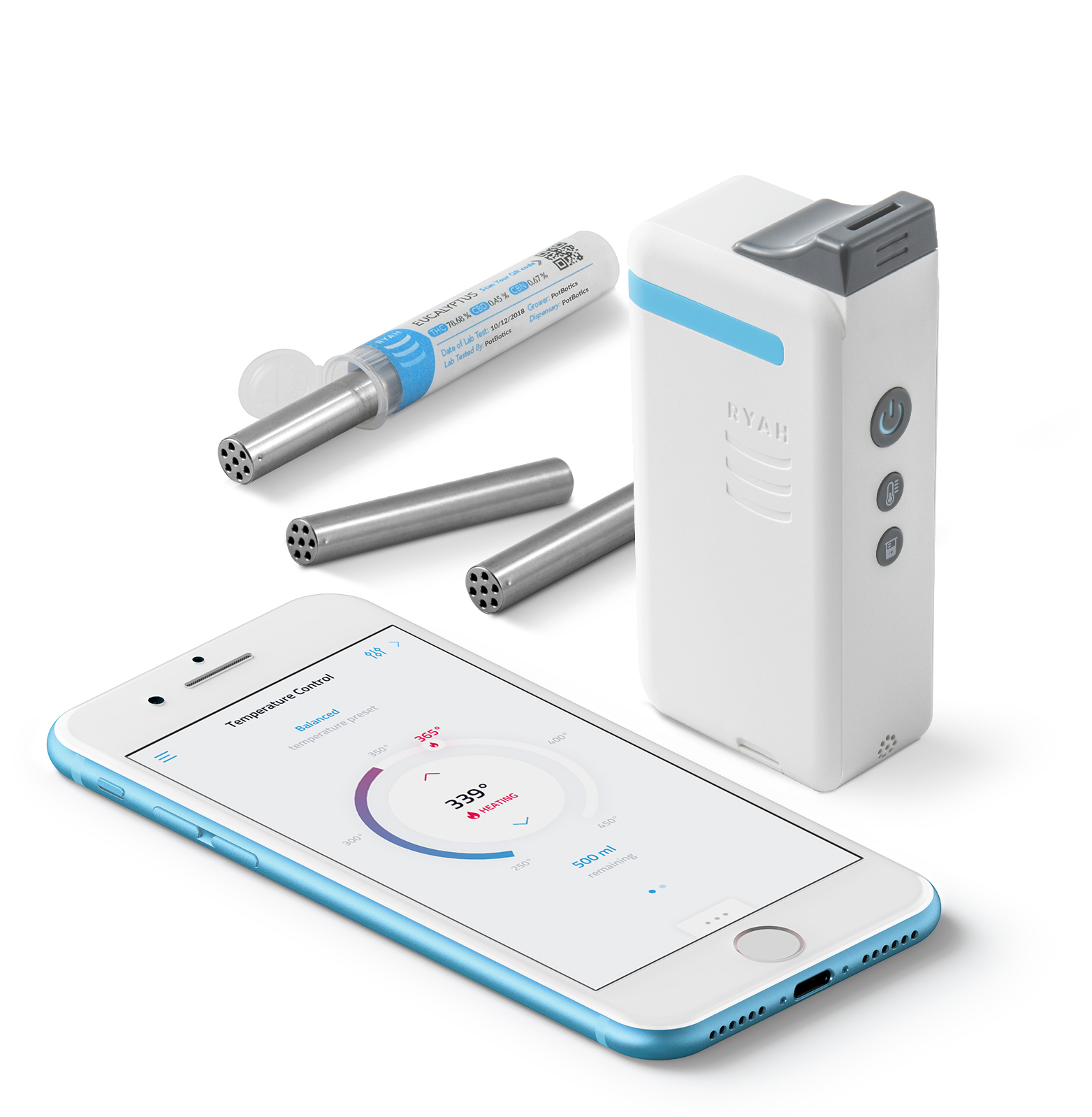 RYAH Vaporizer with Cartridges and App