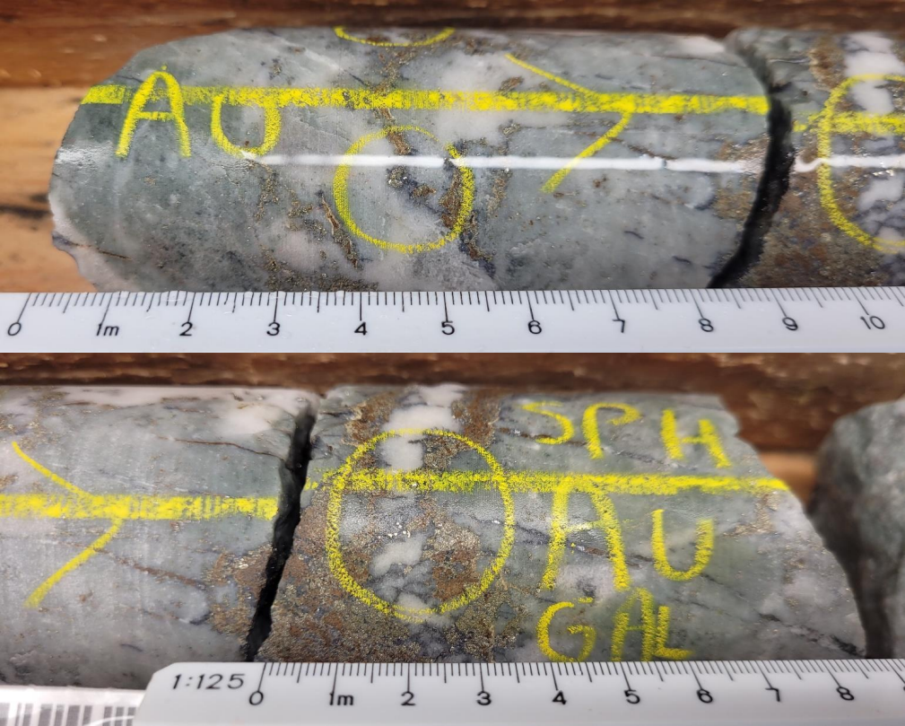 Visible gold in hole P23-2480 from a depth of 292 metres, assay results pending