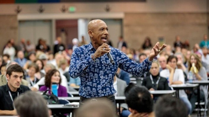 Montel Williams speaking at 2017 CSC West