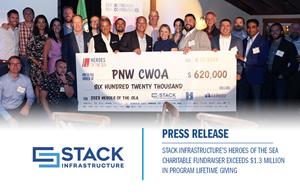 STACK Infrastructure’s Heroes of the Sea Charitable Fundraiser Exceeds 1.3 Million in Program Lifetime Giving