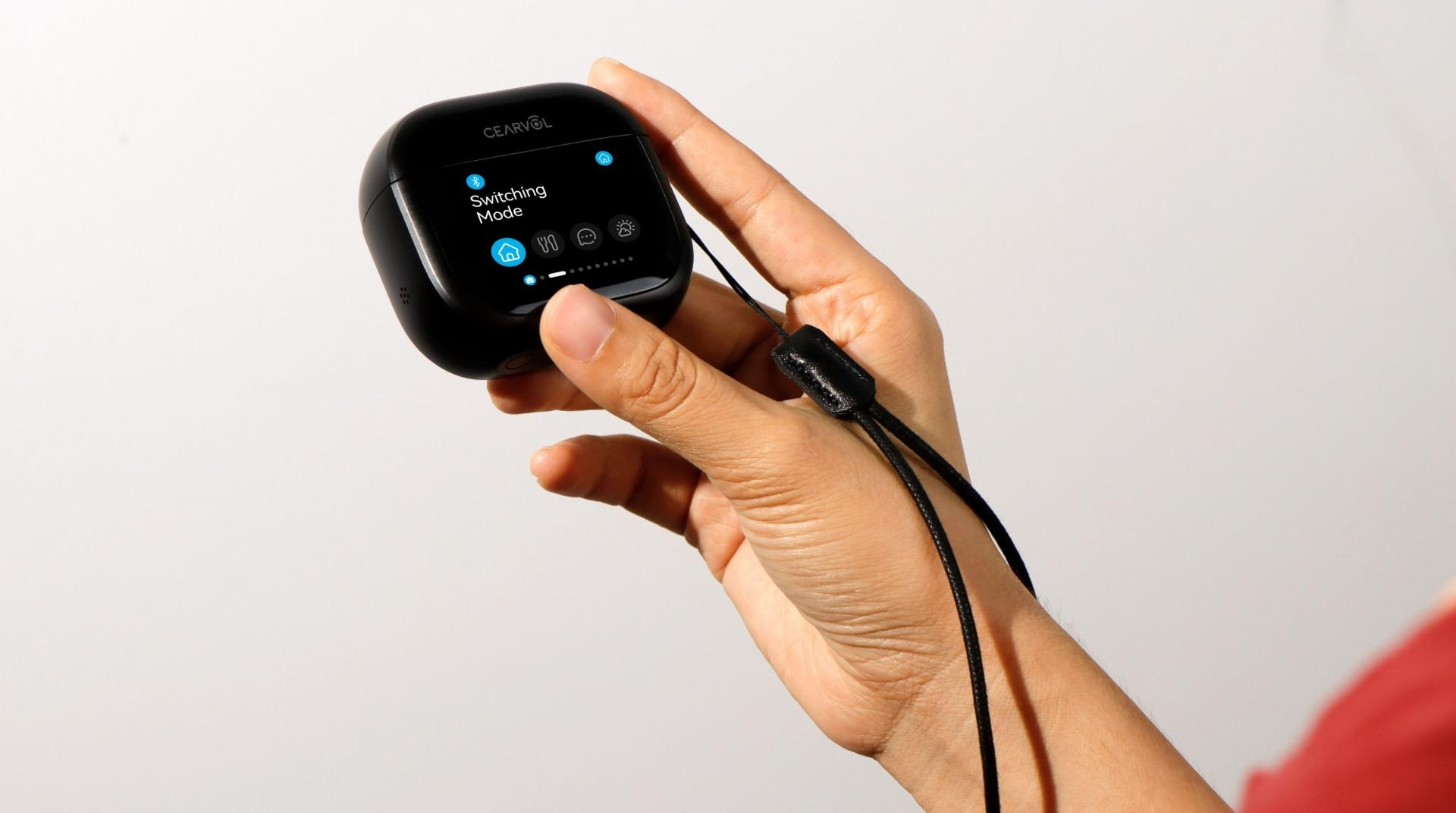 Cearvol Wave touchscreen charging case switching listening mode for quick scene selection