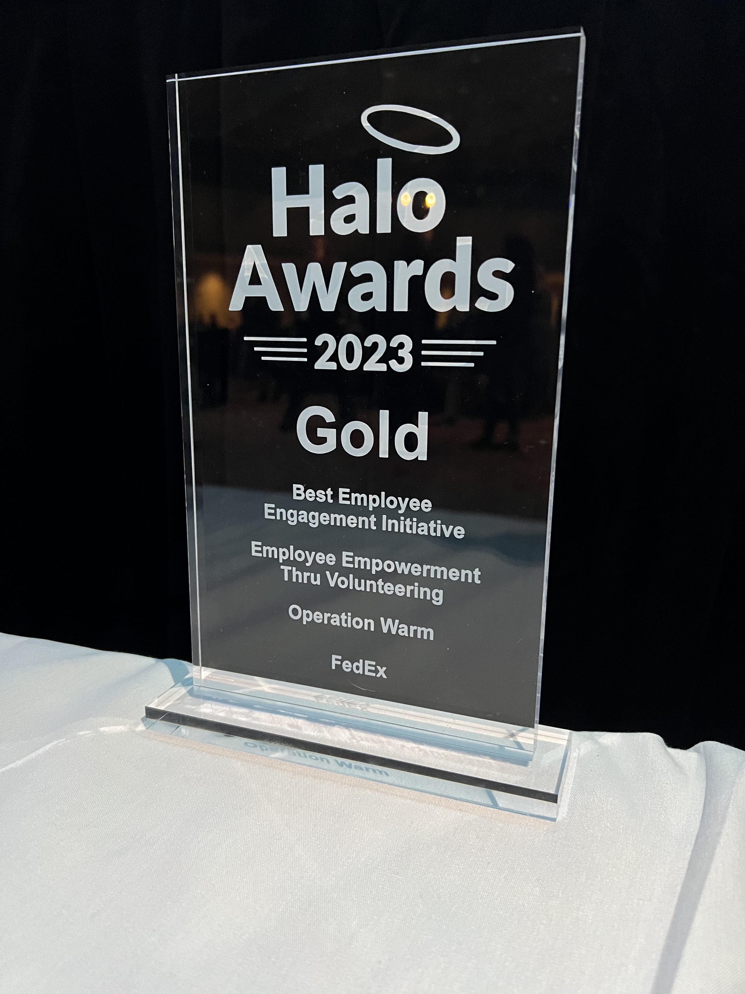 Operation Warm & FedEx Recognized With Golden Halo Award