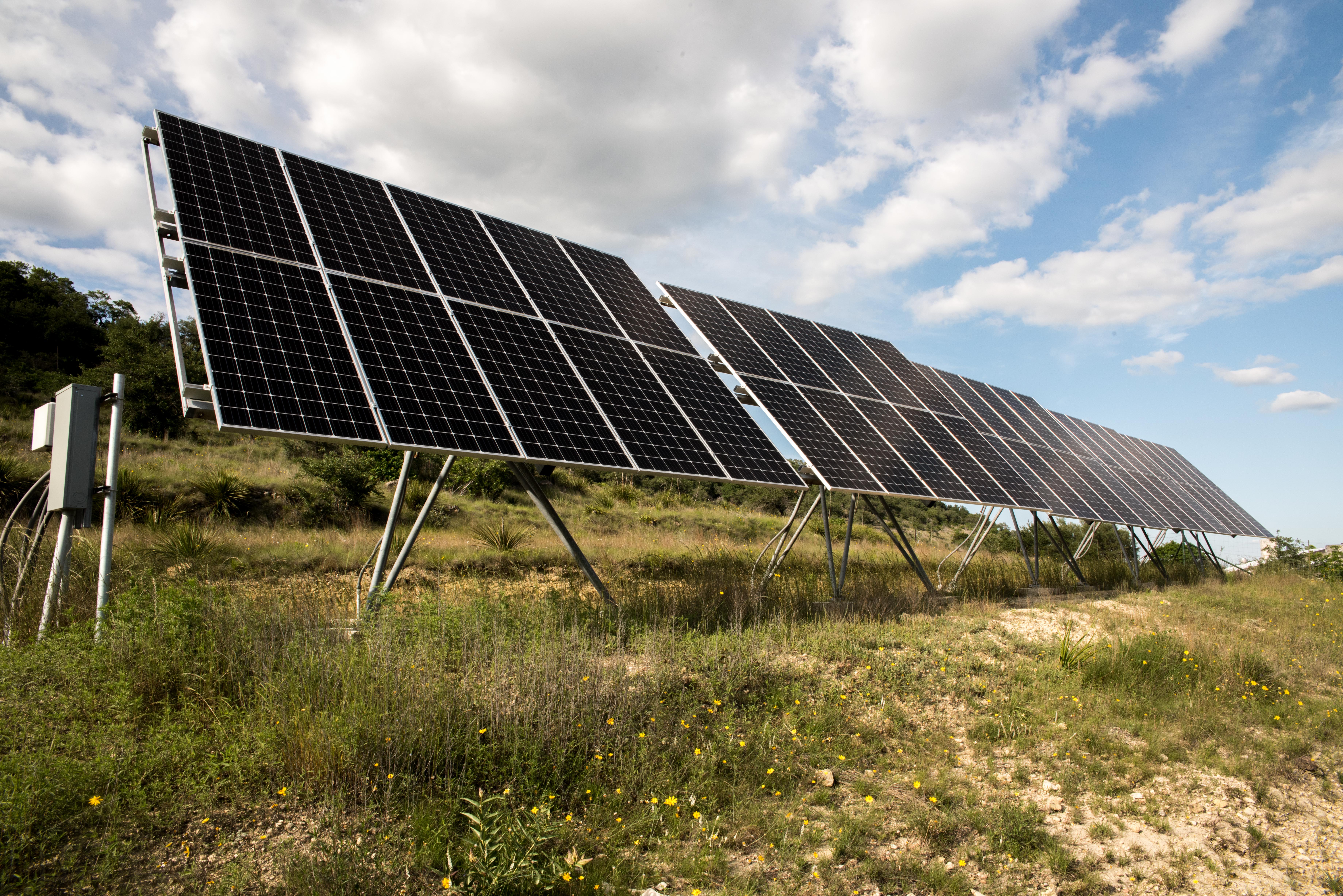 Front side of Bamberger Ranch solar installation