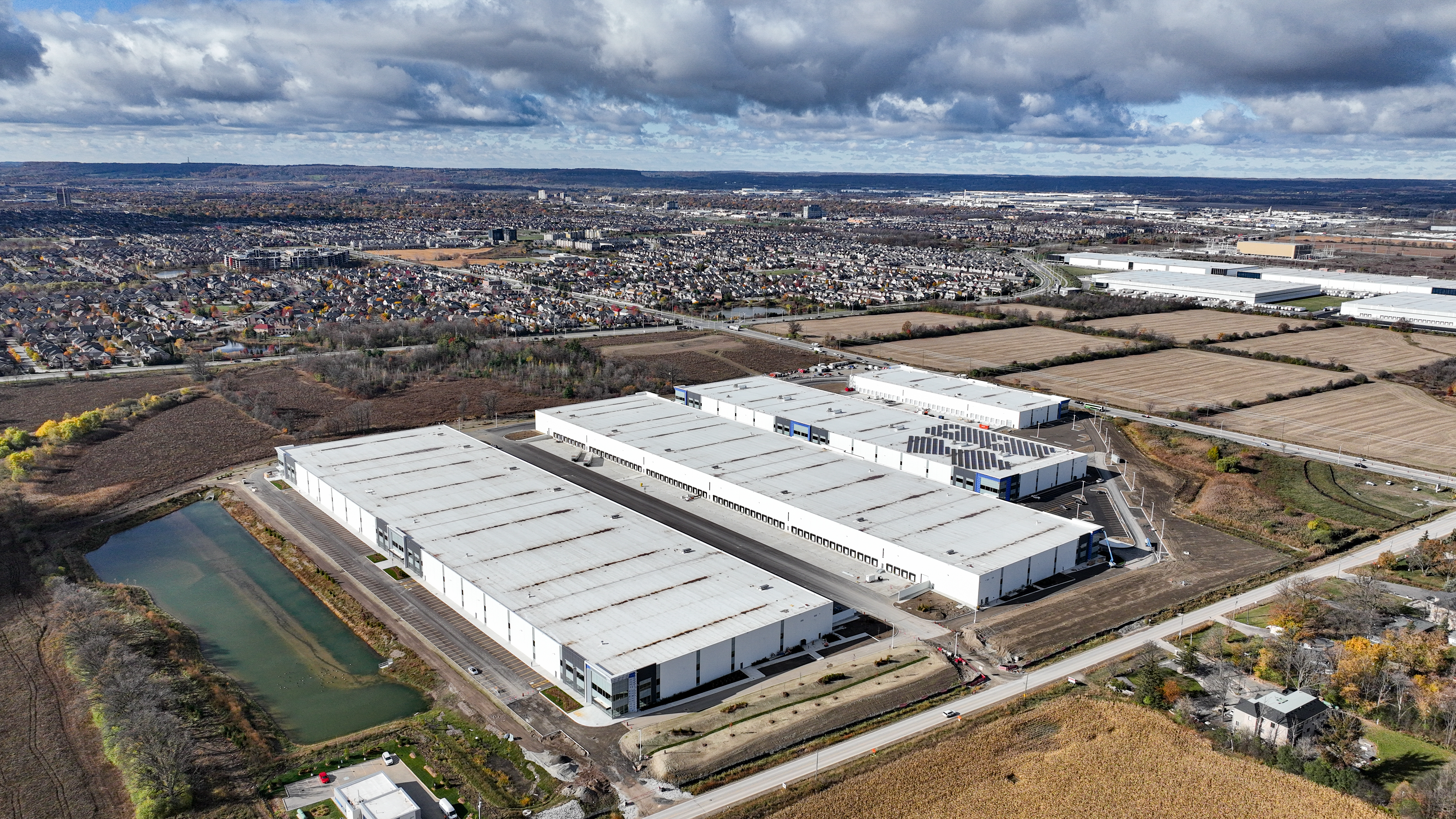 Fifth Line Business Park in Milton, ON features the first all-electric net zero carbon speculative industrial building.