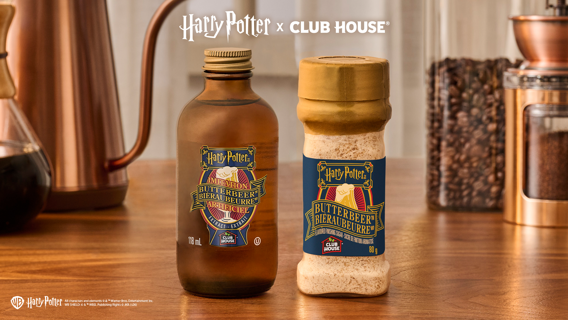 Limited-edition Club House® Harry Potter™ Butterbeer Finishing Sugar and Extract are available now