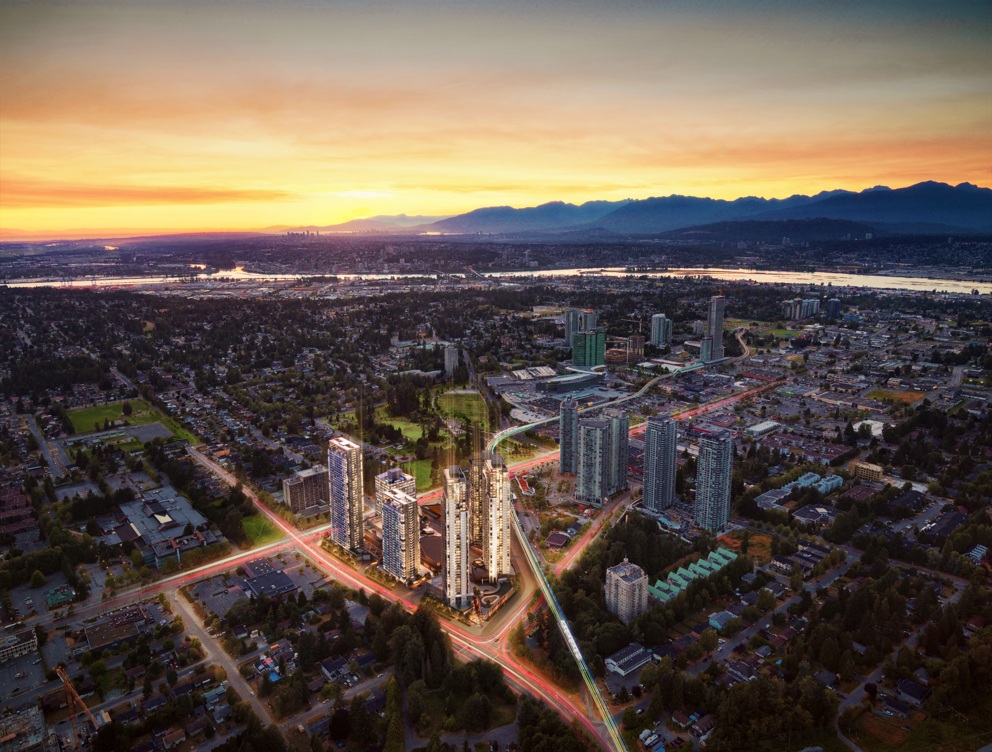 Upon full completion, King George Hub will comprise of 370,000 square feet of office; 140,000 square feet of retail; 1,624 condo homes; and 771 rental homes – all within steps of rapid transit.