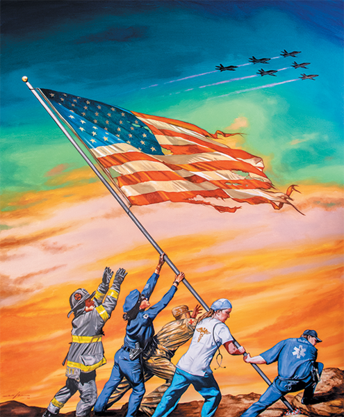 "Sunrise: A Tribute to First Responders," an iconic work of art from Tunnel to Towers and America's Artist Scott LoBaido