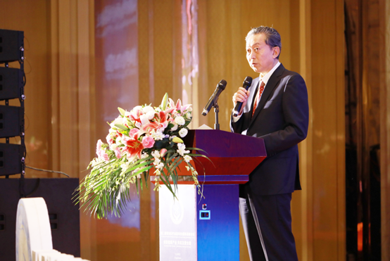 Mr. Yukio Hatoyama, Former Prime Minister of Japan delivering his keynote speech in 2018