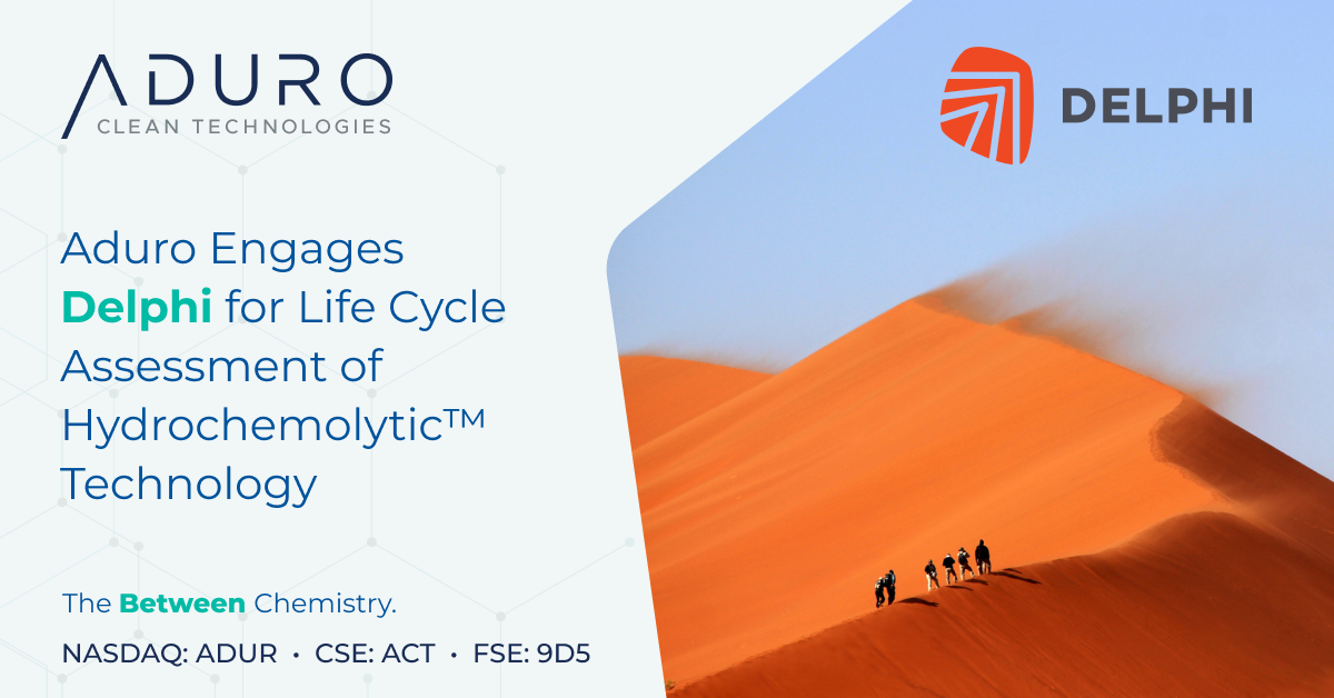 Aduro Clean Technologies Engages Delphi for Life Cycle Assessment of Hydrochemolytic™ Technology