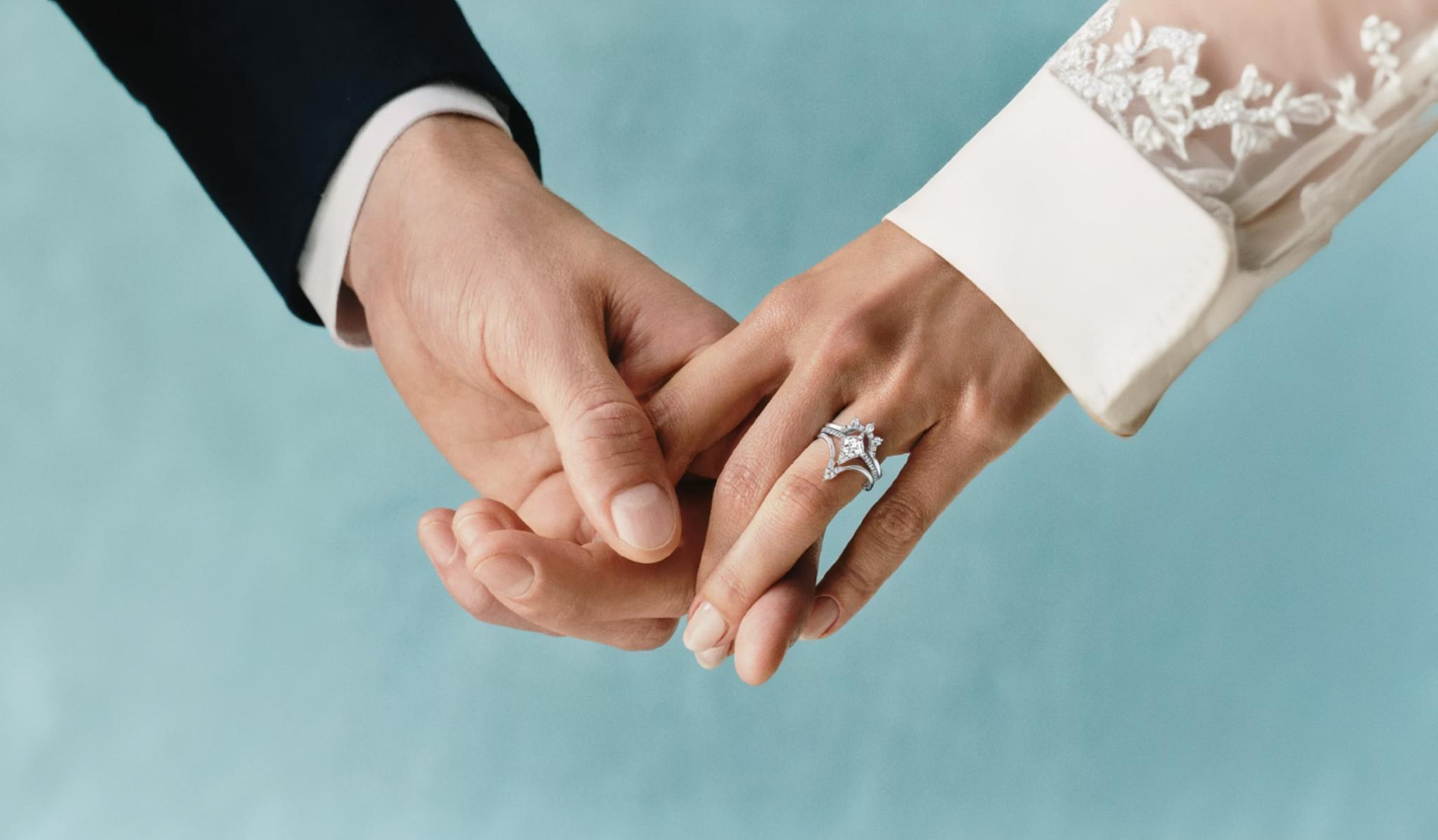 Wearing BRILLIANT CARATS diamond ring at the wedding