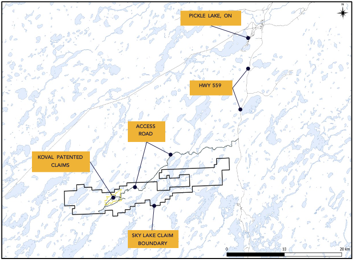 Carte montrant les emplacements clés du programme de forage d'hiver.