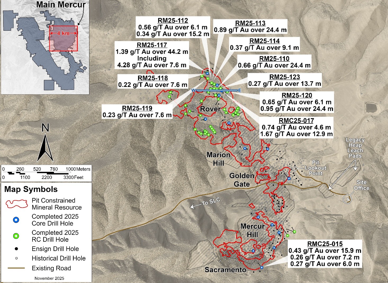 Revival Gold Intersects 1.4 g/T Oxide Gold Over 44.2 Meters in Shallow Drilling and Extends Mineralization at Mercur