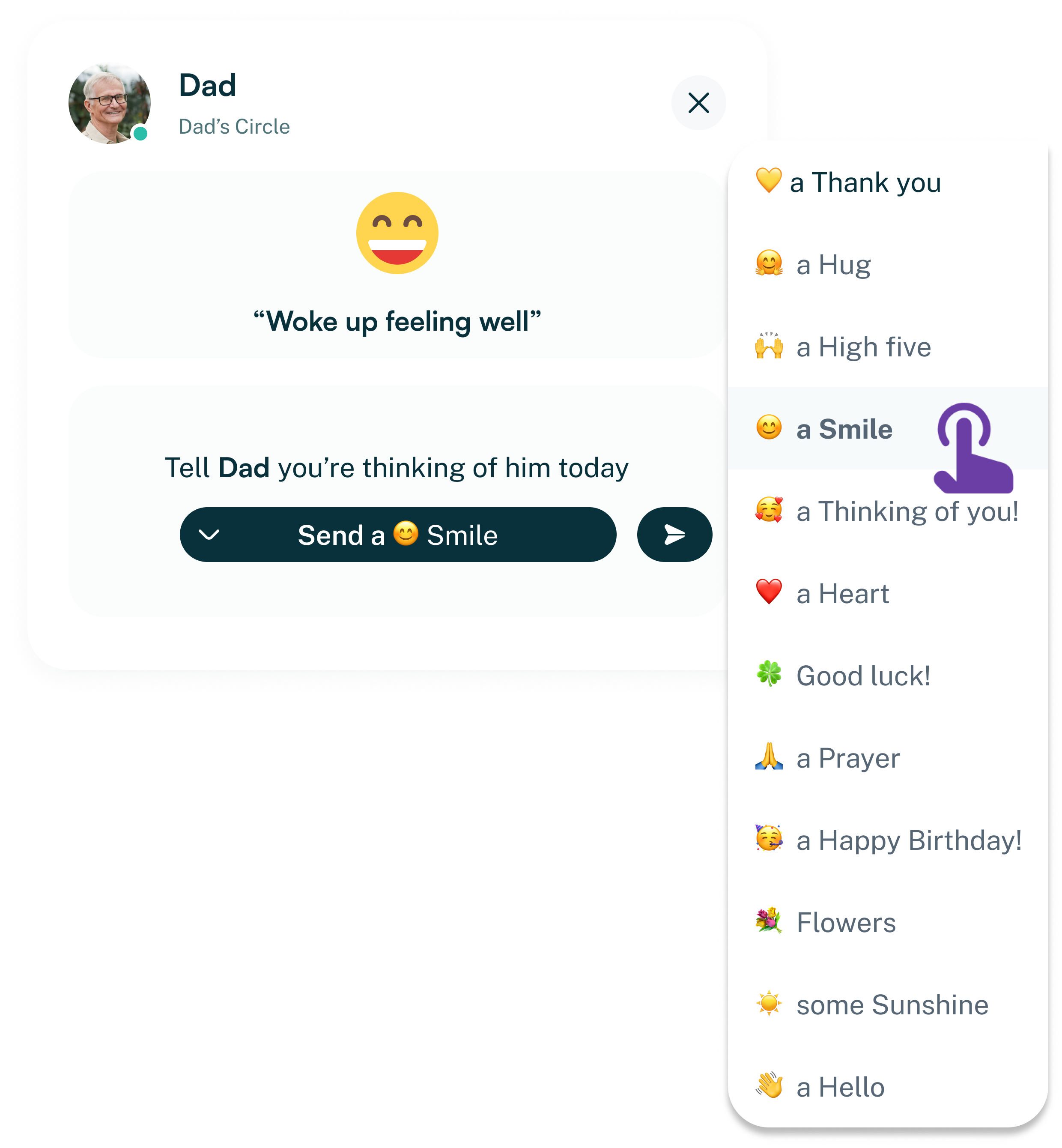 Hello Pearl lets an older adult share how they're feeling each day, and lets family send a smile, a hug, or a note back. The platform, built around the older adult and their circle of family, friends, and trusted helpers, launches across Canada today. Learn more at hellopearl.app.