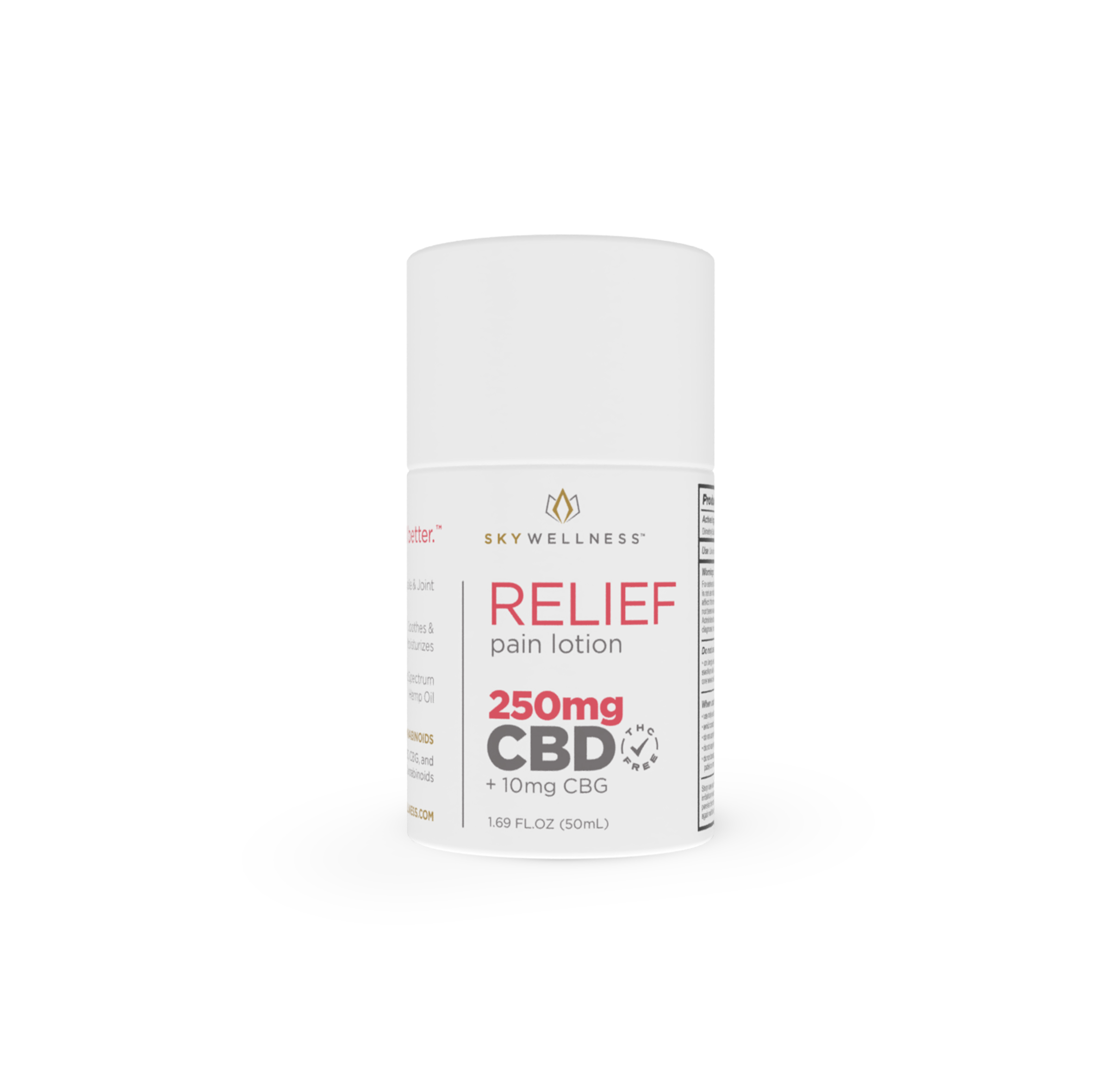 Sky Wellness CBD Relief Lotion SW 250mg + CBG + Eucalyptus