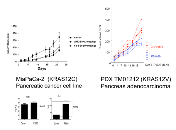 F3-8-60 is active in vivo against pancreatic cancer models