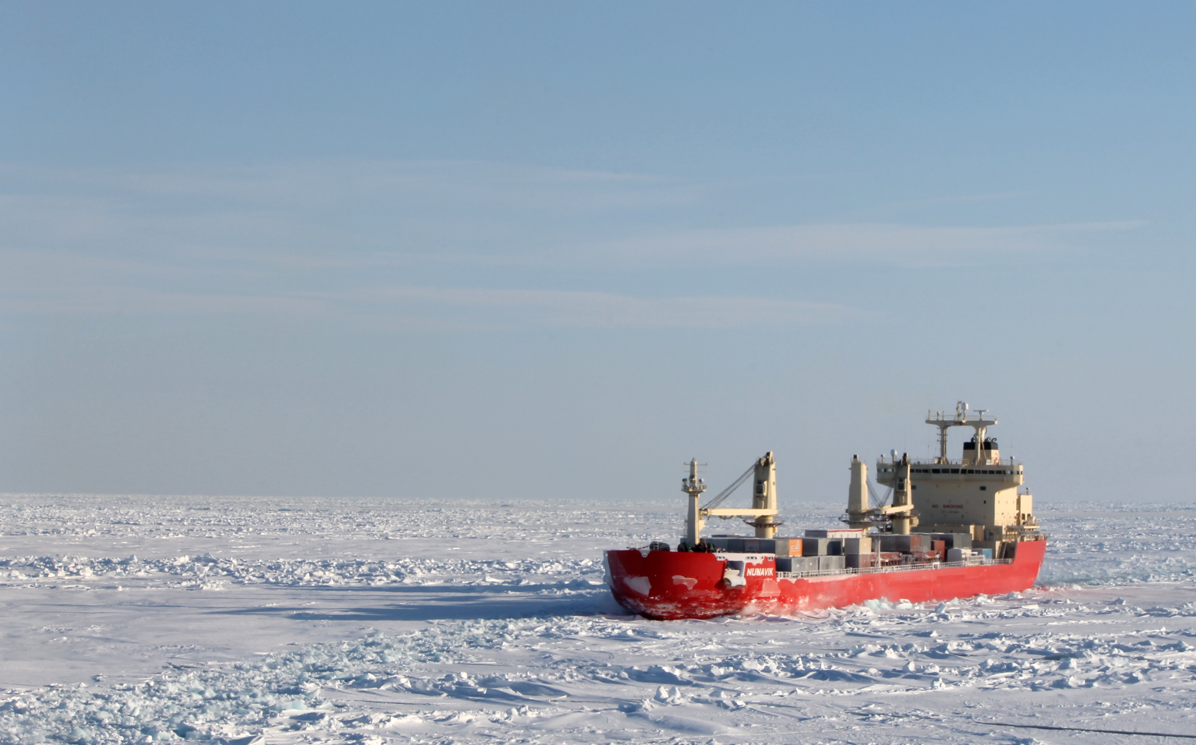 Fednav vessel operating in the Hudson Strait