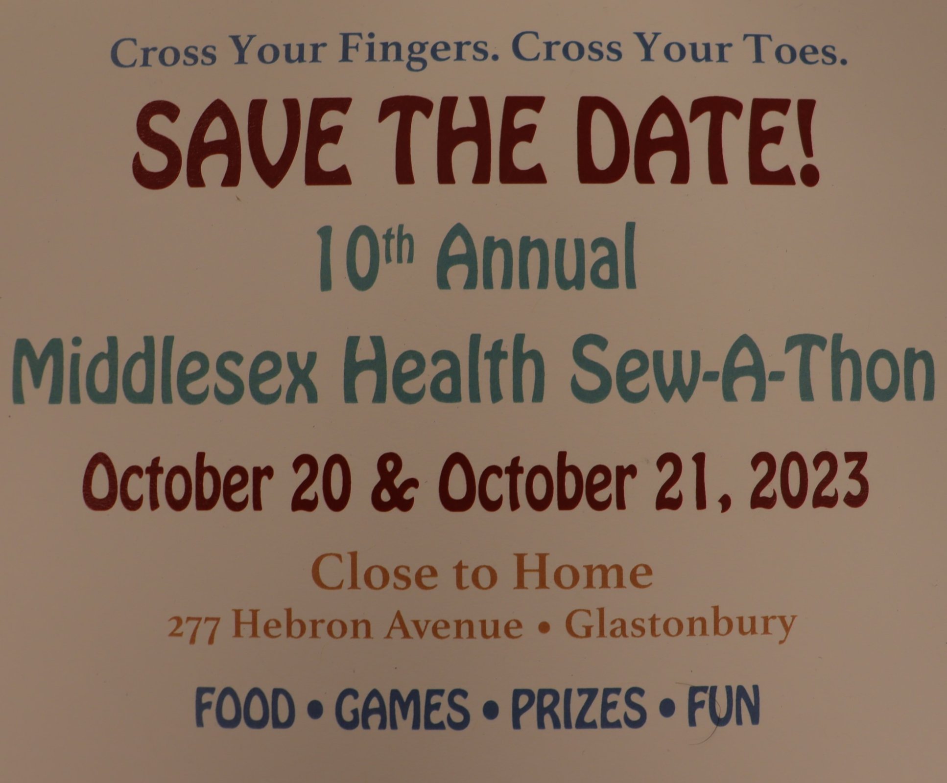Close to Home Sewing Center, the certified BERNINA dealer, is proud to announce its 10th Annual Sew-A-Thon, a yearly event in the Glastonbury community.