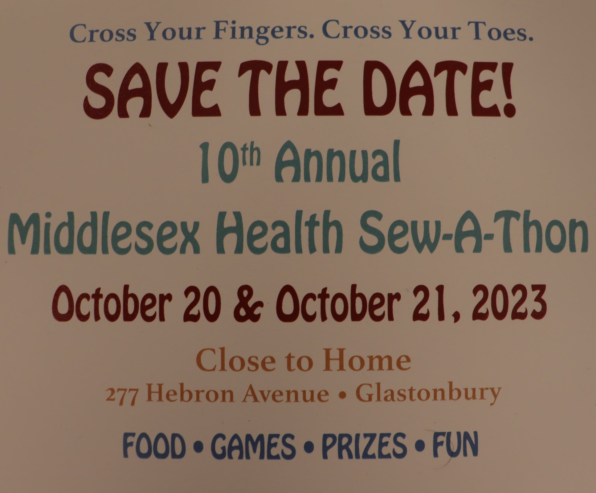 10thAnnualSew-A-Thon:SavetheDate!