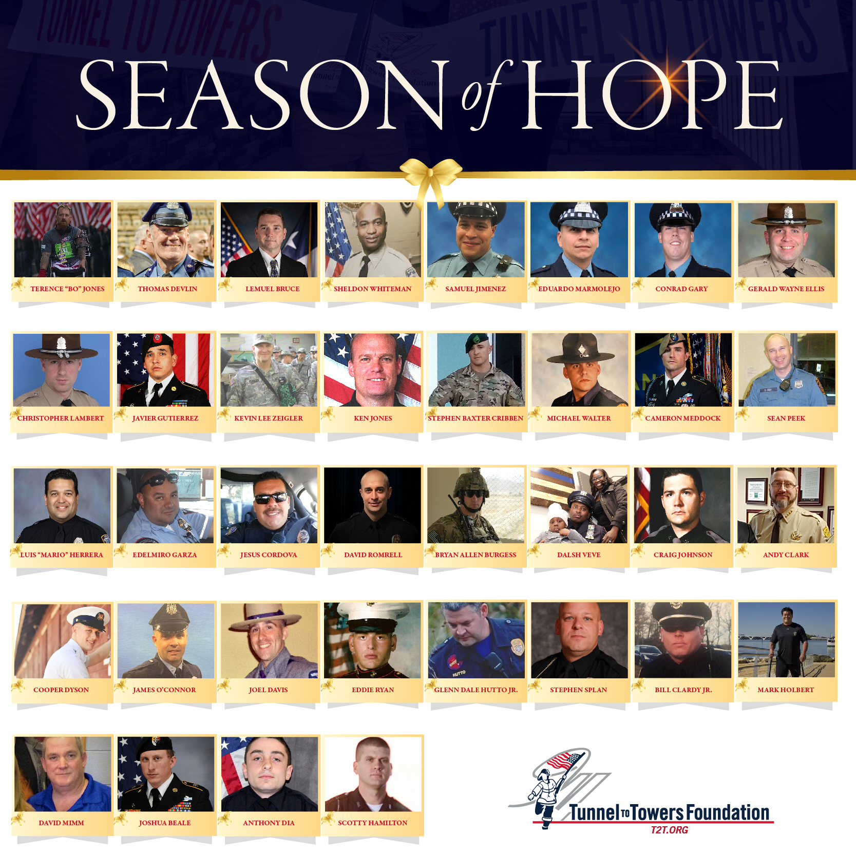 The Tunnel to Towers 2020 Season of Hope delivered 36 mortgage-free homes in the 36 day span between Thanksgiving and New Year's Eve. 