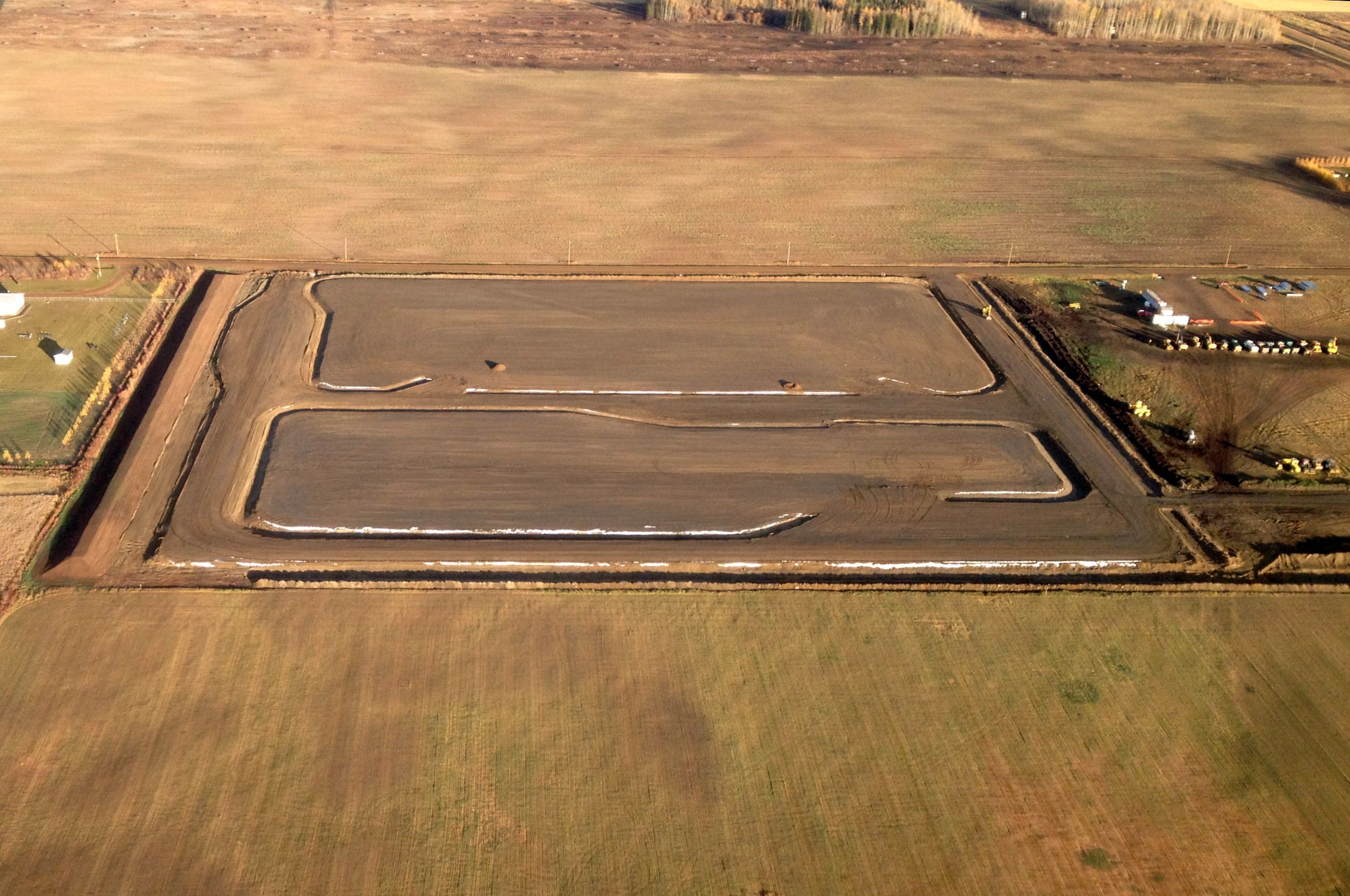 Power Wood La Crête Peace River Plant Earthworks Aerial View