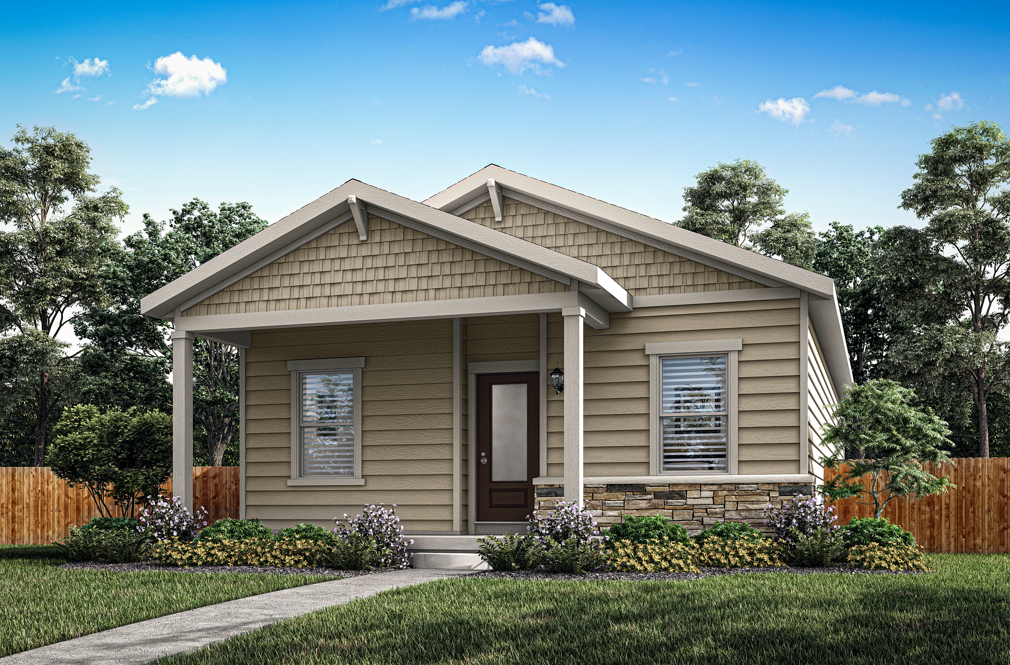 The stunning Keystone floor plan has 2 bedrooms and 2 bathrooms. 