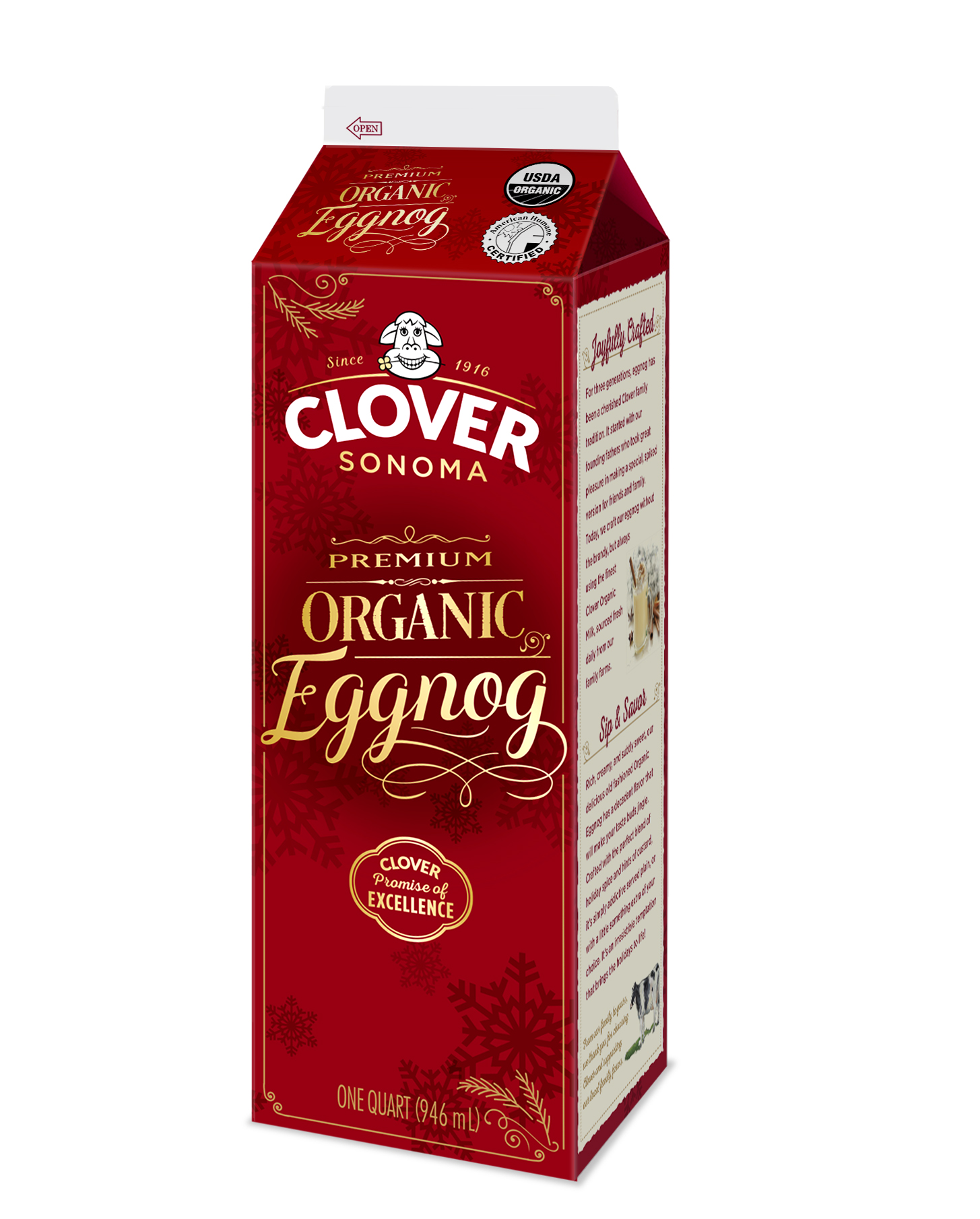 Let the holidays begin! Clover Sonoma Organic Eggnog hits shelves