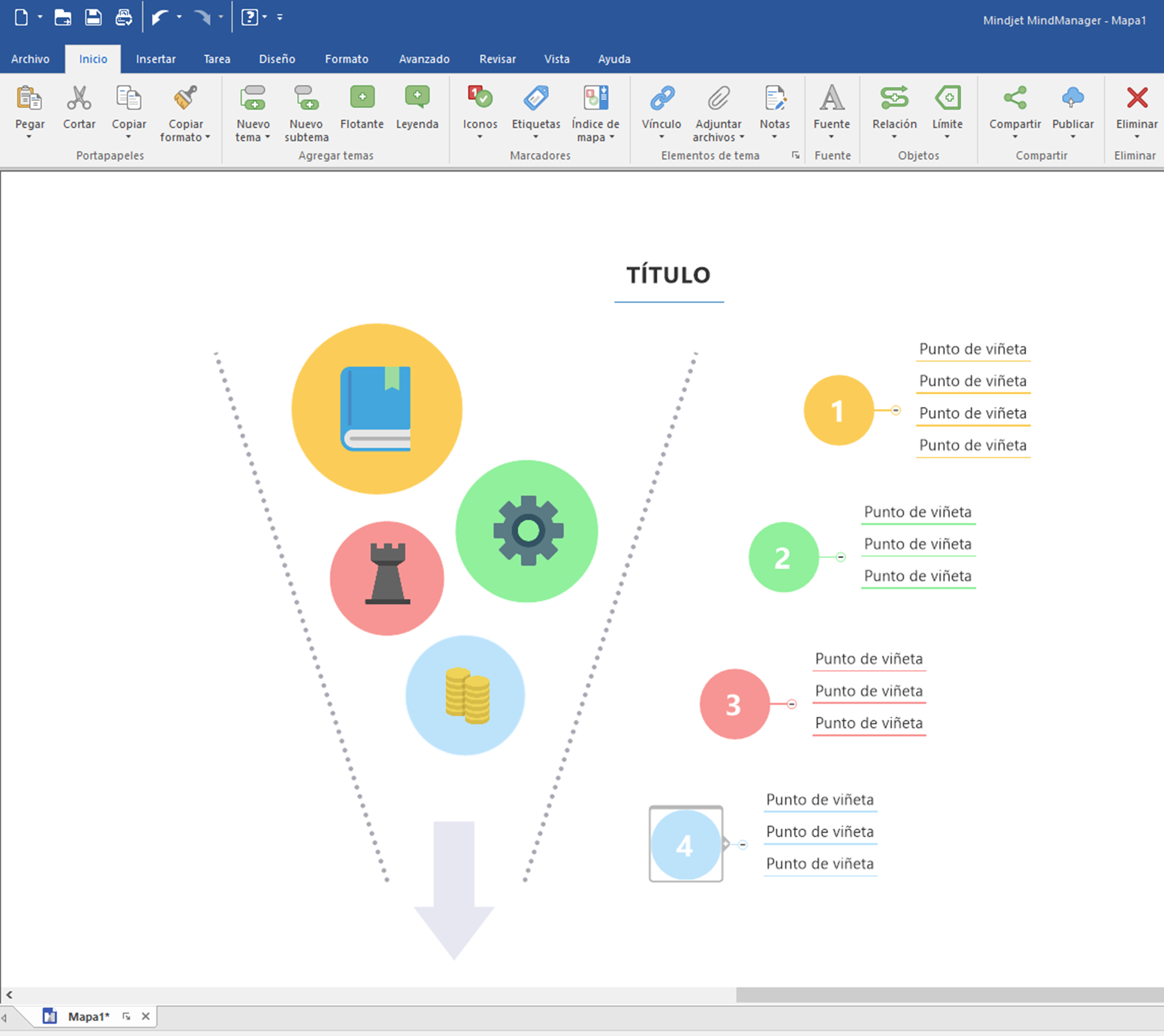 MindManager 2019 voor Windows in het Spaans