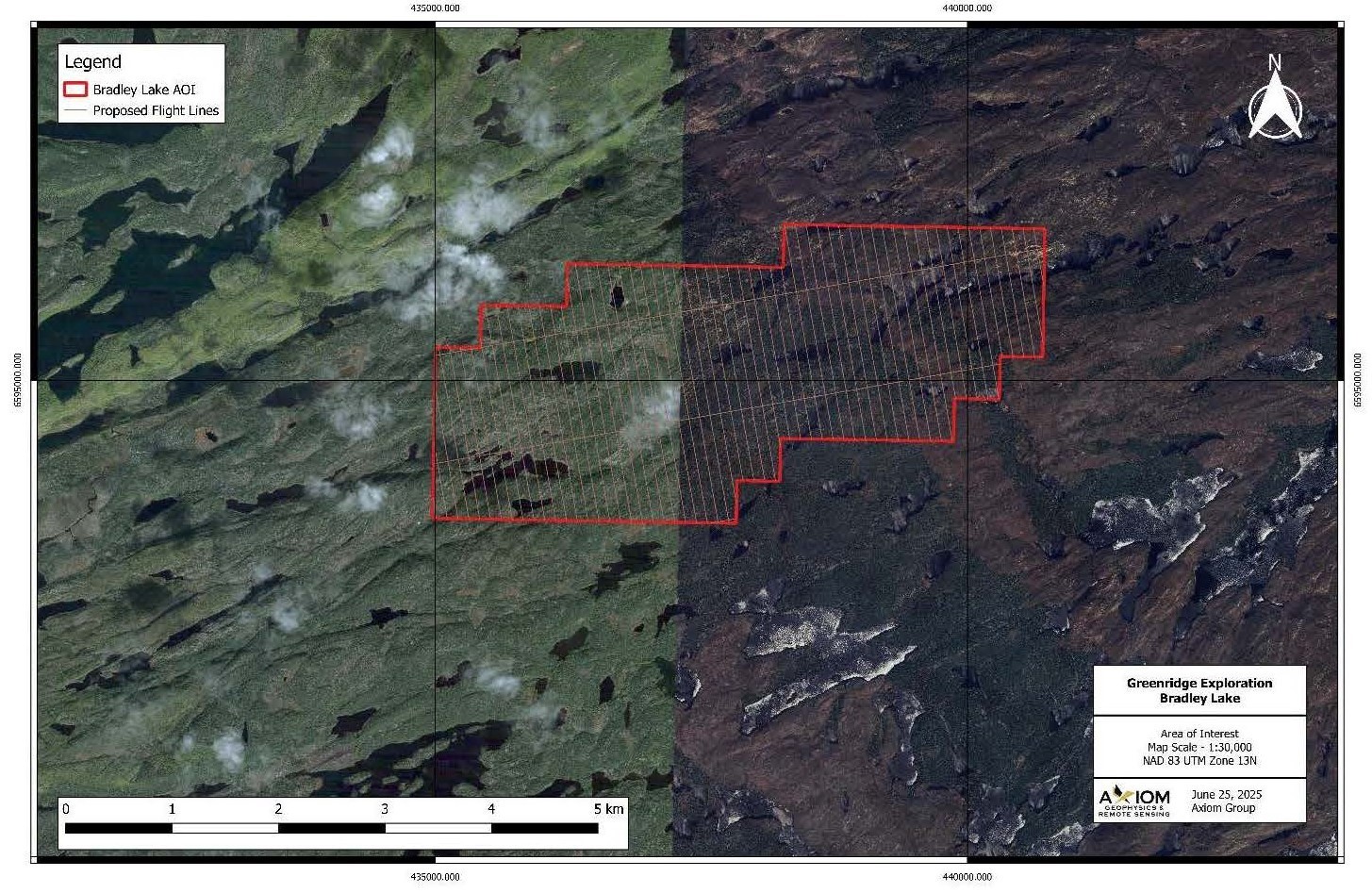 Bradley Lake Uranium Project: 2025 Airborne Survey Flightlines