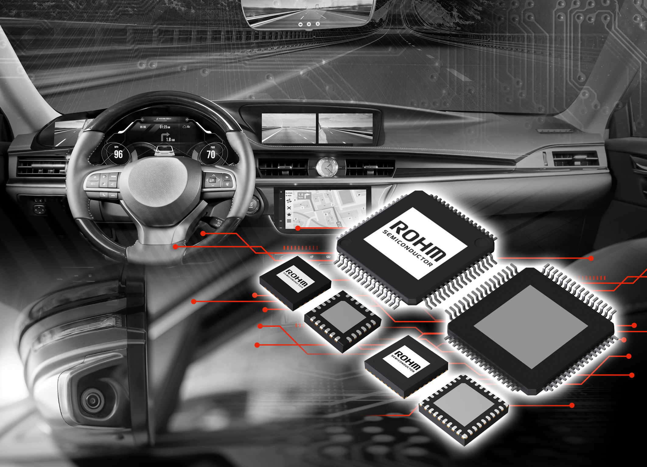 ROHM’s new BU18xMxx-C series SerDes ICs and BD86852MUF-C PMIC are ideal for ADAS and satellite camera modules