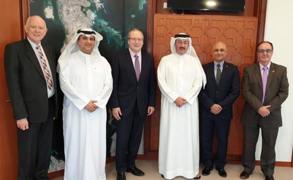 CAI delivered training courses to international real estate professionals in early December. Left to right: Ian Hyde, chief adviser at the Real Estate Regulatory Authority (RERA) in Bahrain; Abdulla Al Kooheji, managing director at RERA; Thomas M. Skiba, CAE, CAI’s chief executive officer; His Excellency Sheikh Mohammed bin Khalifa Al Khalifa, CEO of RERA; Jeevan D’Mello, CMCA, AMS, LSM, PCAM, chief executive officer of Zenesis Corporation in Dubai; and Pepe Gutiérrez, CMCA, CEO of MegaFincas Alicante in Spain.