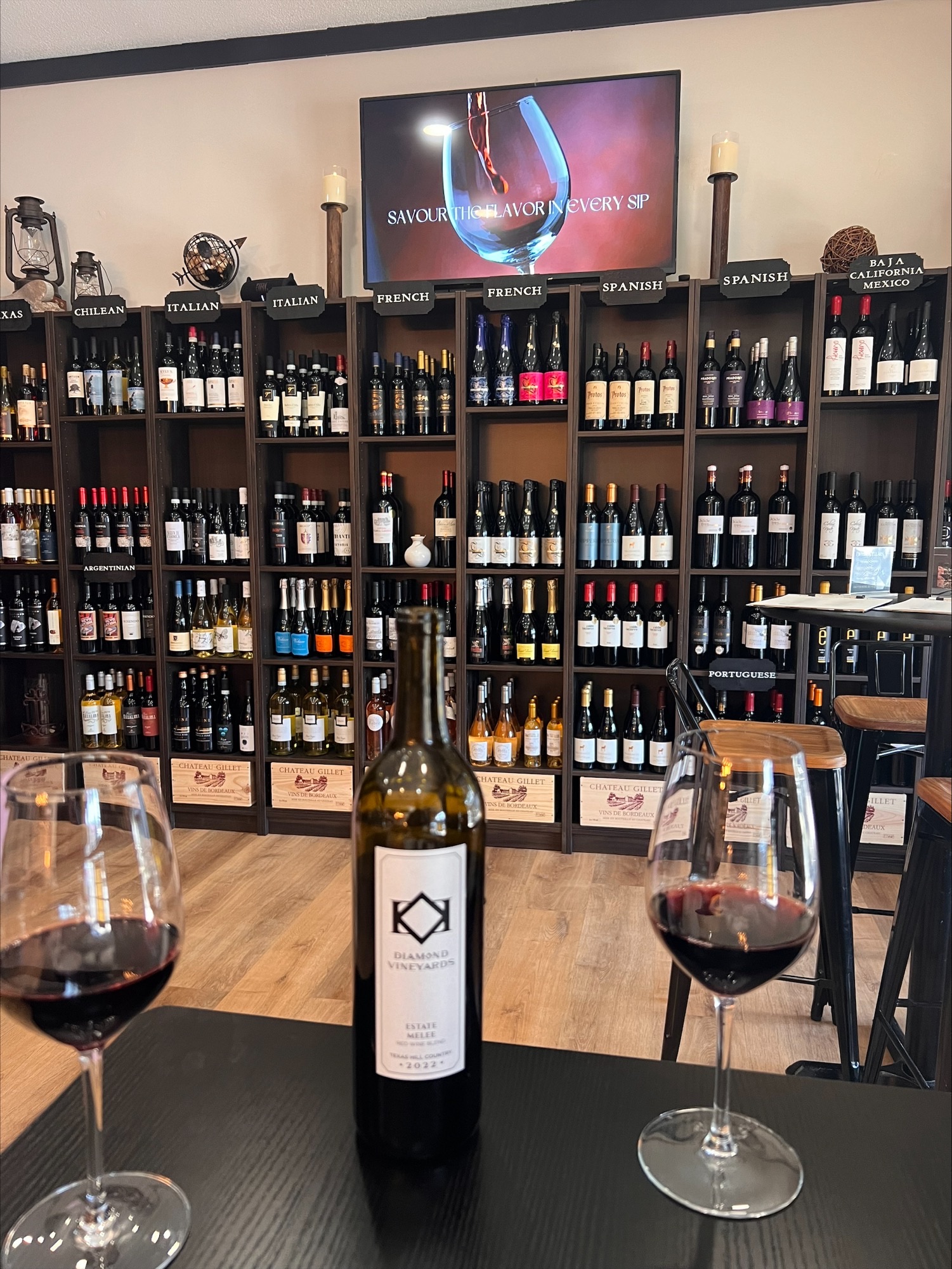 Featuring high-quality local Texas as well as imported wines, the wine bar and tasting room at DeVino Cellars just south of the heart of historic Boerne is the passion project of owner/operators Luke and Bridgett Kersh.