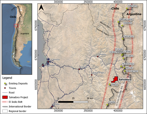 Figure 1: Salvadora project location