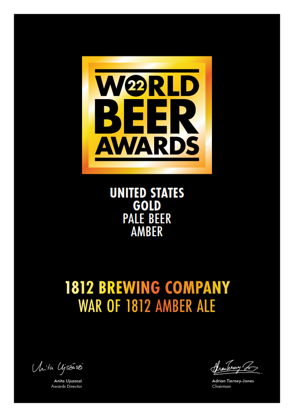 WORLD BEER AWARDS 2022 - UNITED STATES GOLD 