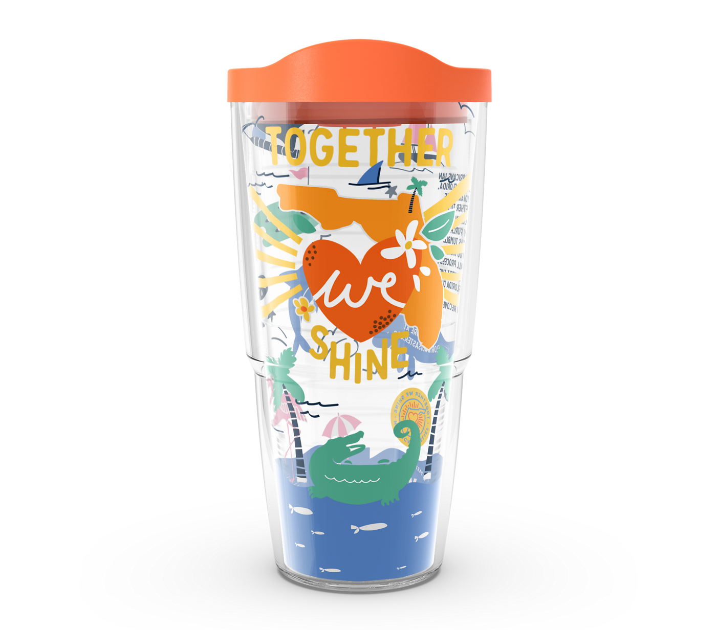 Tervis Copo de viagem Neo Mint Floral feito nos EUA com isolamento duplo  mantém as bebidas frias e quentes, 680 ml, clássico