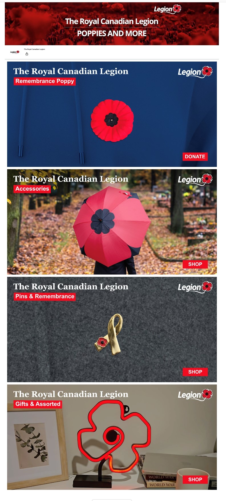 A new storefront on the Amazon.ca store will allow Canadians to obtain Poppies and other products