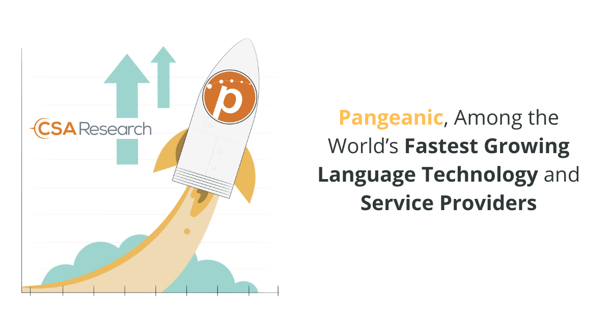 Pangeanic - CSA Research ranking