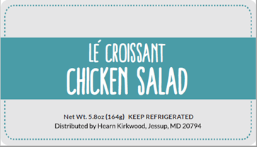Packaging Label of Recalled Items