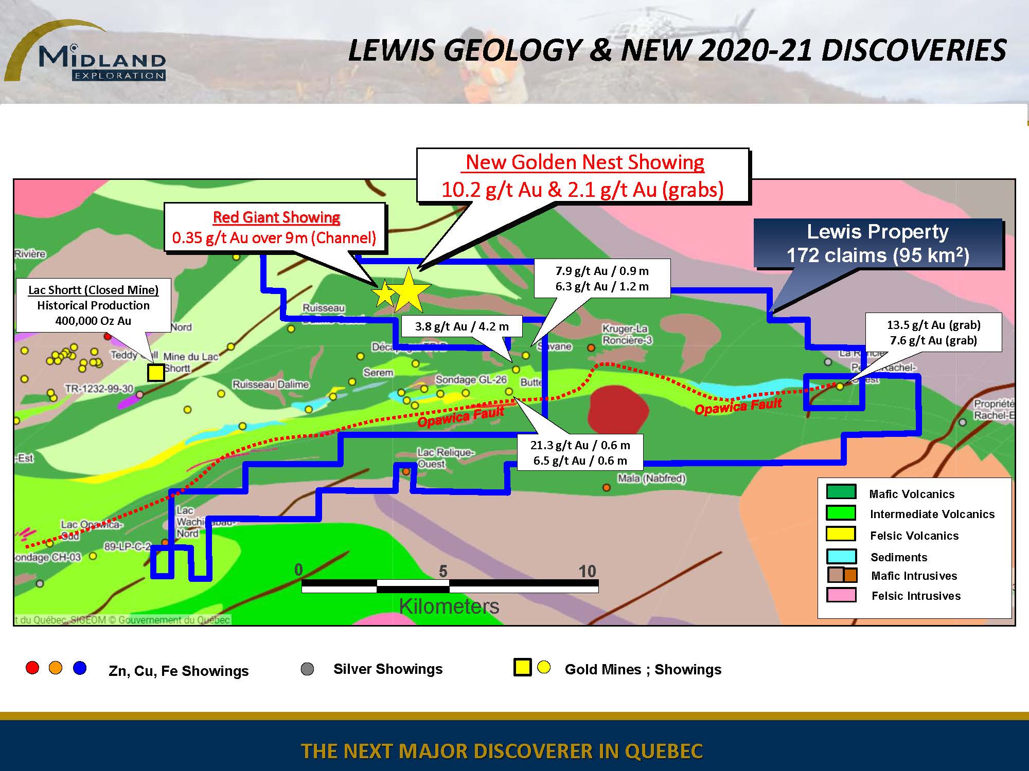 Figure 3 Lewis Geology and New 2020-21 Discoveries