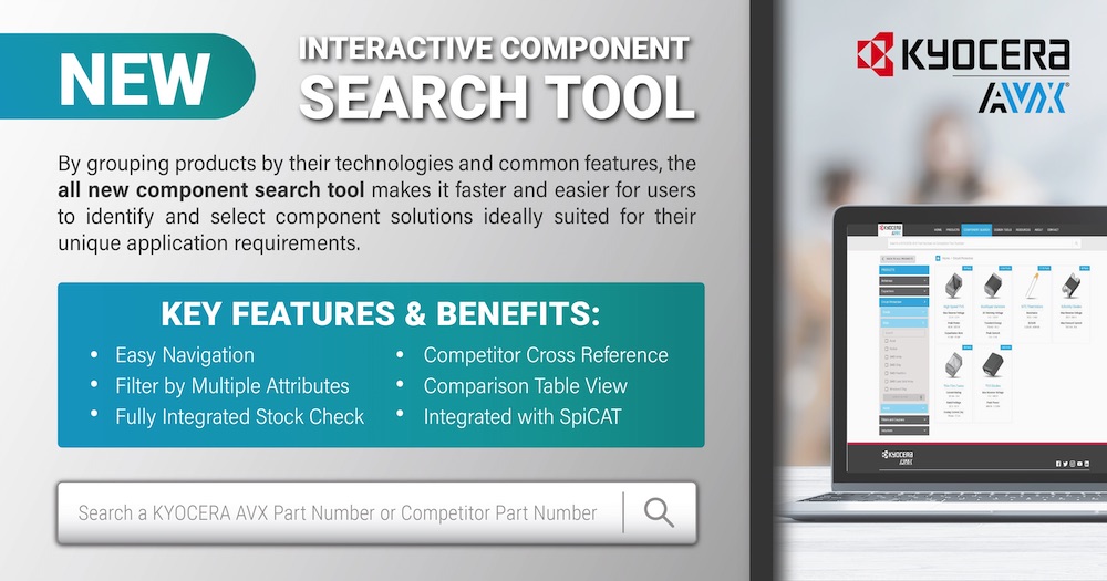 KYOCERA AVX Launches New Interactive Component Search Tool