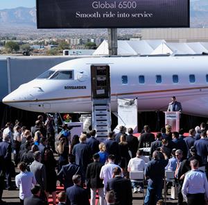 Célébration pour l'avion Global 6500 à NBAA-BACE
