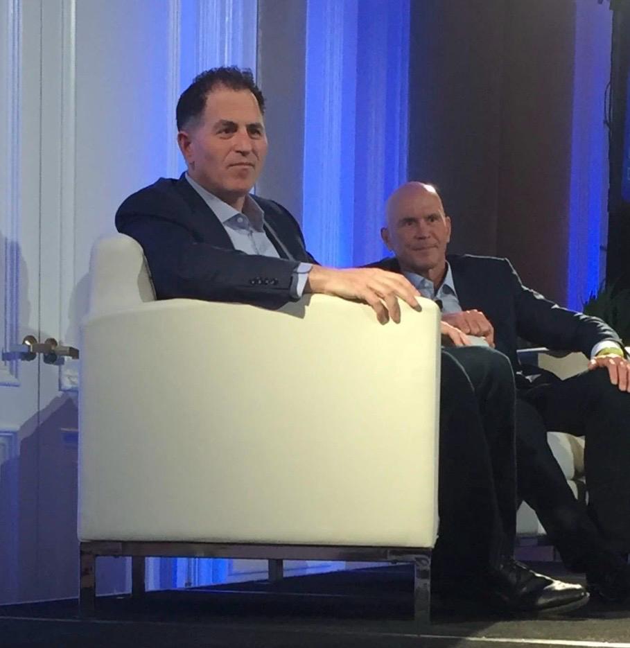Michael Dell, CEO and Chairman of Dell Technologies, at a conference with Hunter Muller, Founder and CEO of HMG Strategy