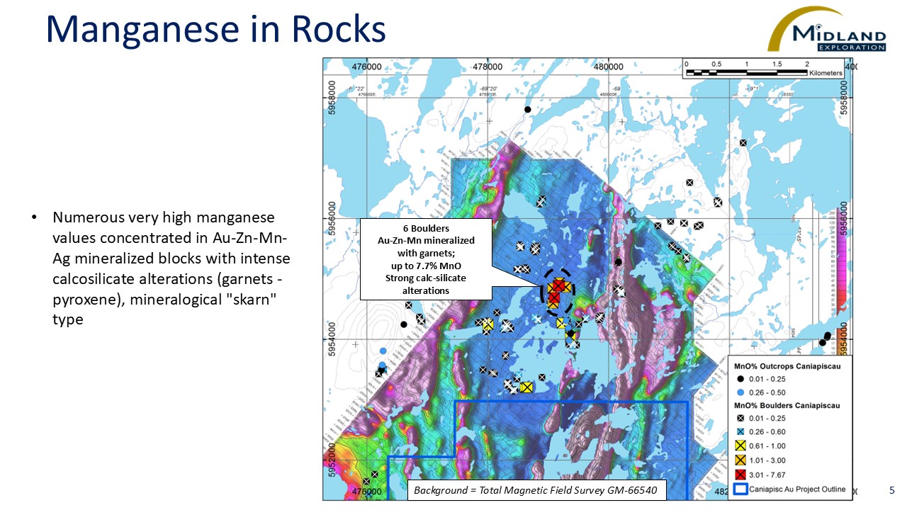 Figure 5 Manganese in Rocks
