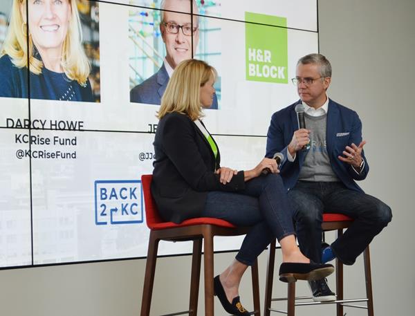 Darcy Howe, founder and managing director of KCRise Fund and Jeff Jones, president and CEO of H&R Block discuss H&R Block’s $2M investment in the Kansas City start up community through the KC Rise Fund II. 