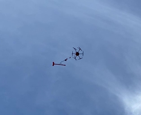 Drone Carrying a Magnetometer