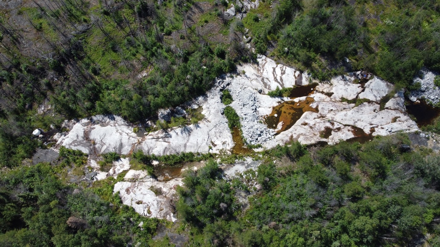 Overhead view of the Big Mack Pegmatite