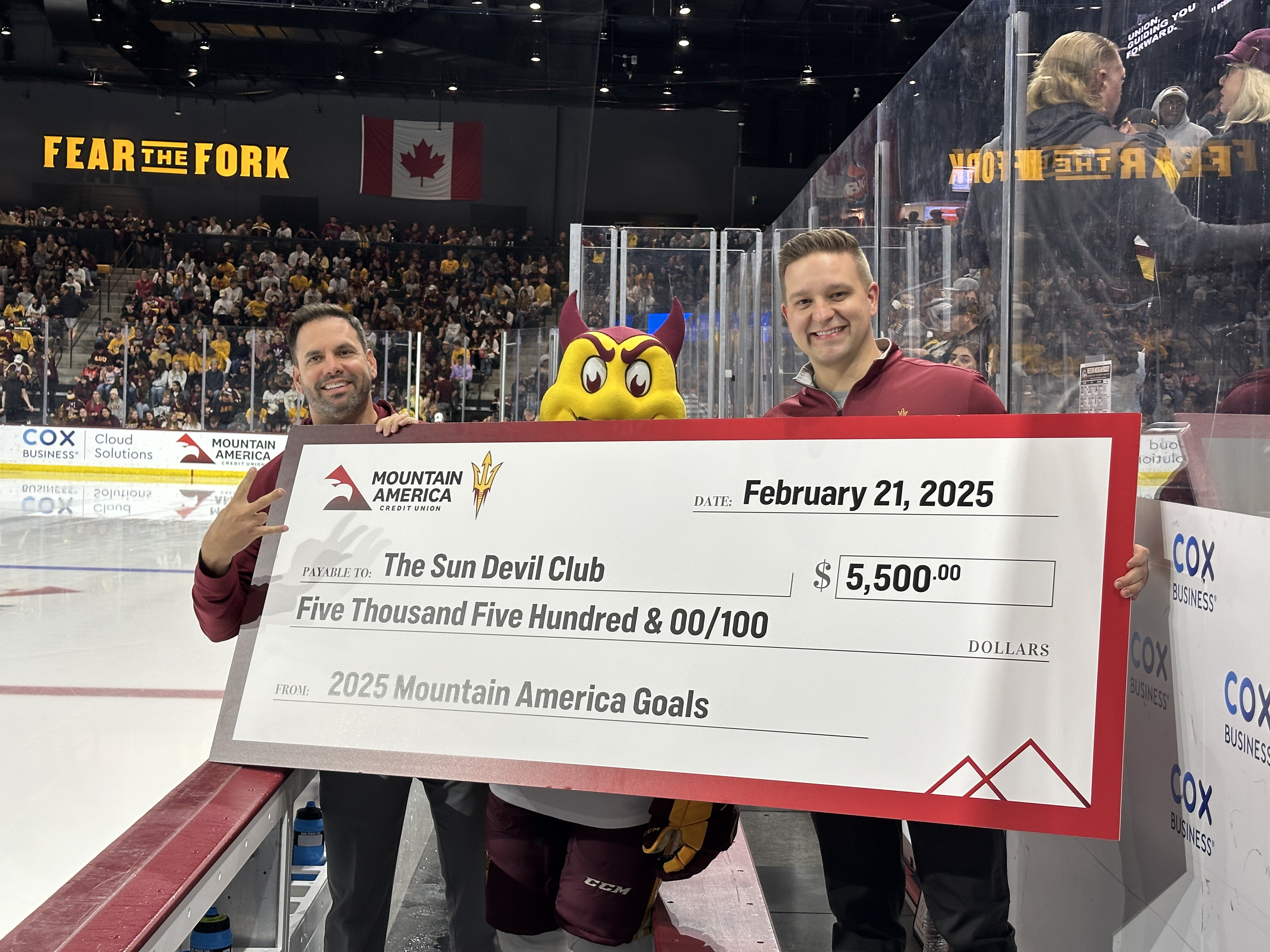 Mountain America Goals Program Donates $5,500 to Benefit Arizona State Student-Athletes