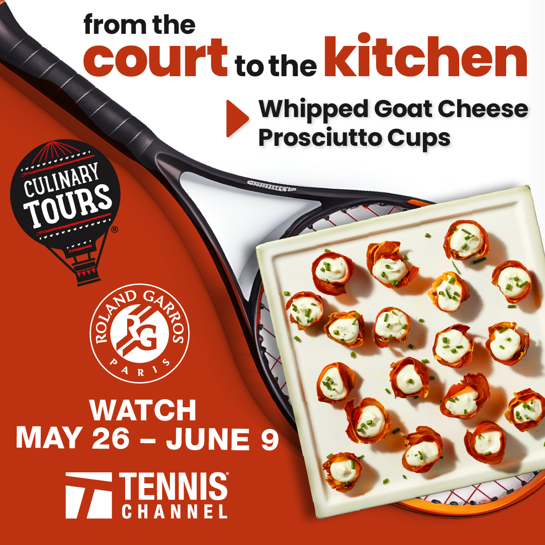 Culinary Tours Whipped Goat Cheese Prosciutto Cups