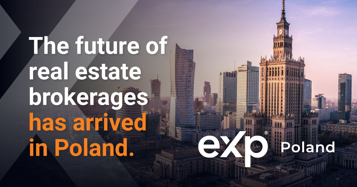 eXp Realty has expanded into Poland, brokerage now operates in 23 markets with more than 86,000 agents around the world.