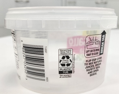Recalled packaging image